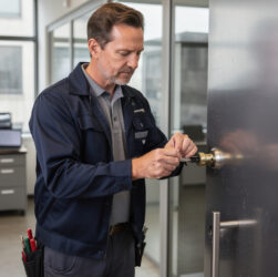 découvrez comment un service de serrurerie professionnel pour entreprises peut sécuriser efficacement vos locaux et protéger vos actifs les plus précieux contre les risques de vol et d'intrusion.