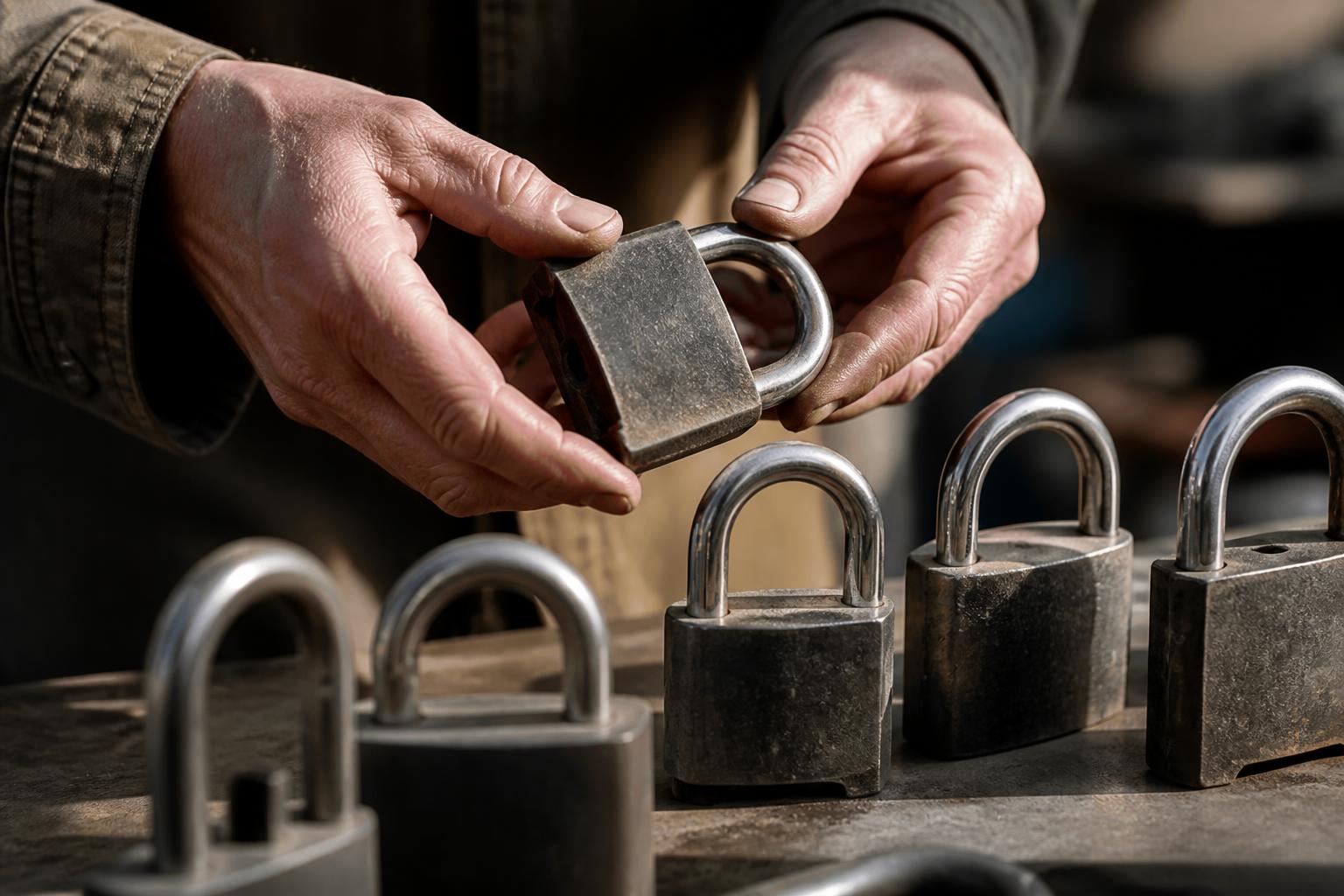 découvrez nos cadenas avec anse en acier cémenté, alliant robustesse et durabilité pour protéger efficacement vos biens et garantir votre tranquillité d'esprit.