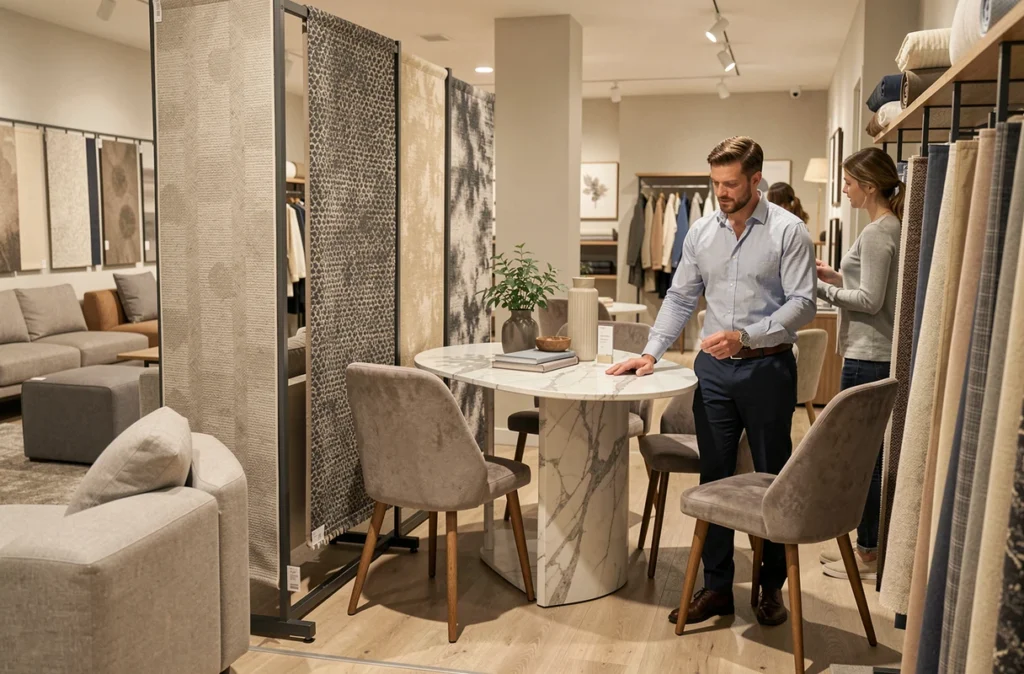 Espace commercial de Decostyle présentant des meubles modulables et des options de décoration en Moselle